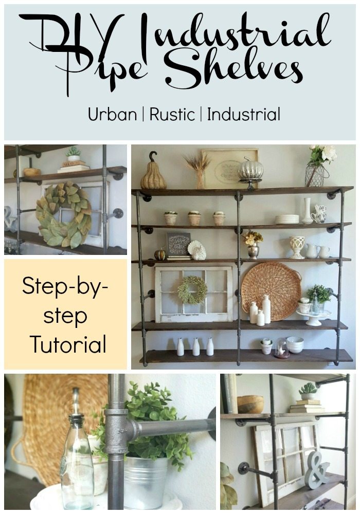 DIY industrial pipe shelves Step by step tutorial on this shelf fun
