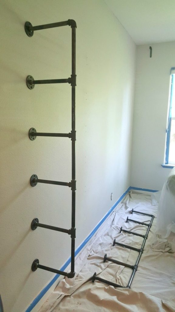 Diy Pipe Shelves Step By Tutorial On This Shelf Diy Pipe Shelves Step By Process Revealed