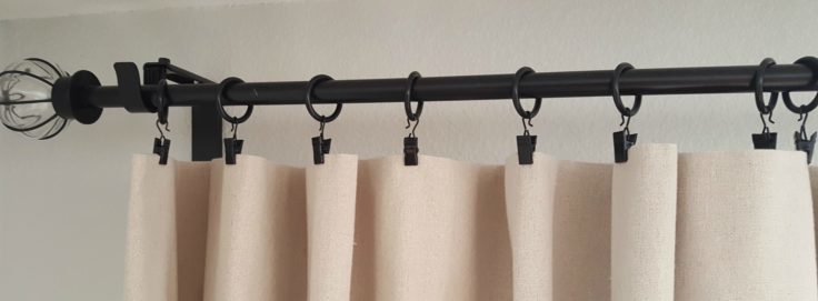 make no-sew drop cloth curtains tutorial