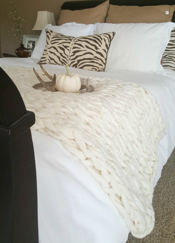 beautiful arm knit blanket is the perfect addition to beautiful bed