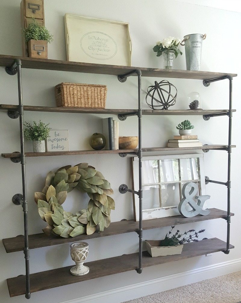 Diy Industrial Pipe Shelves, Iron Pipe Shelving Plans