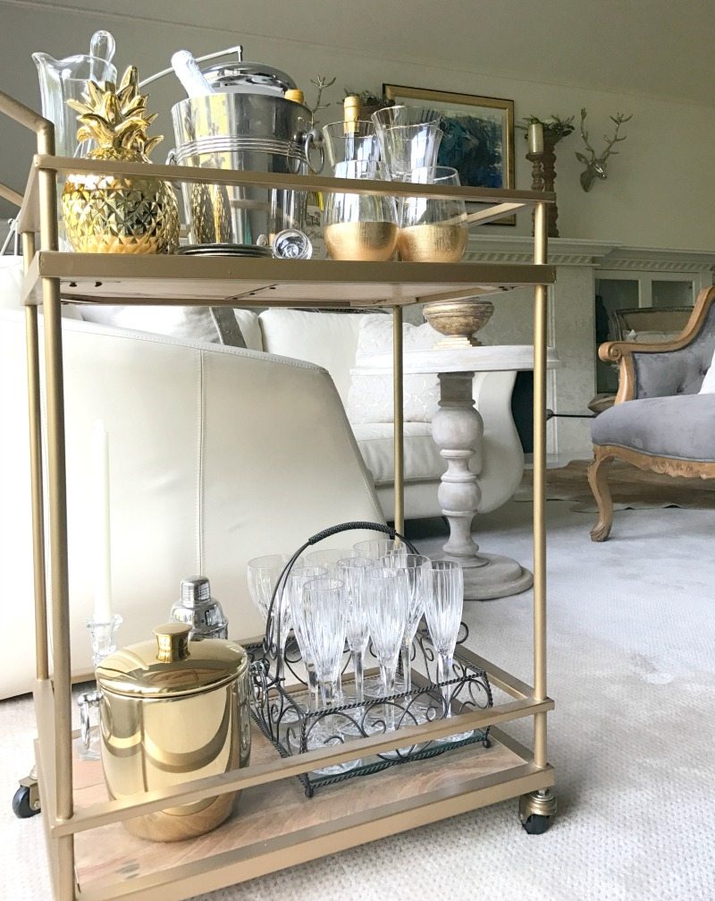 Style meets function with bar cart styling