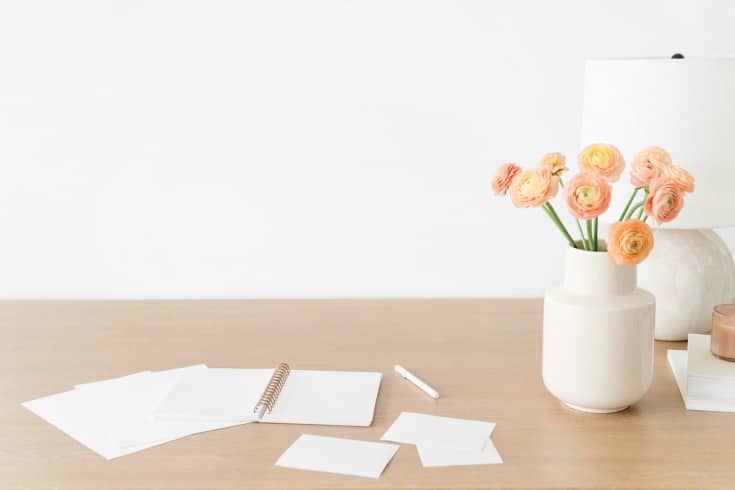 clean desk with flowers, new Instagram algorithm success