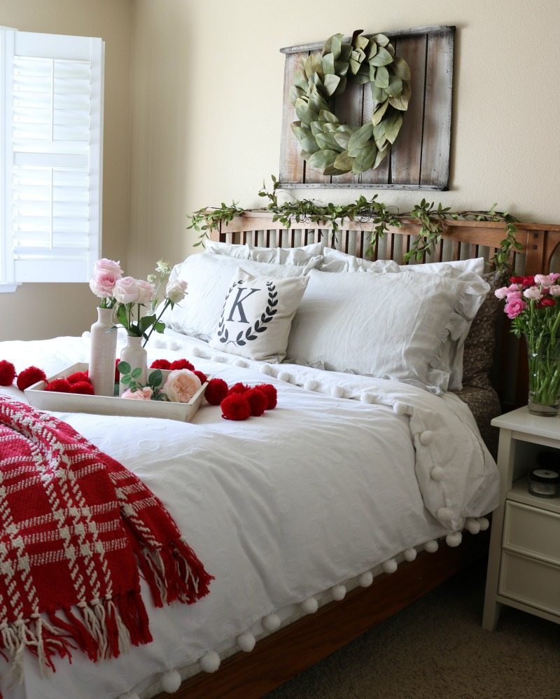 valentines bed 1 The Design Twins DIY Home Decor