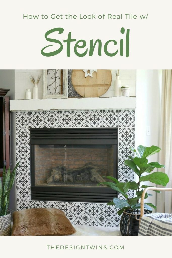 DIY Fireplace stencil