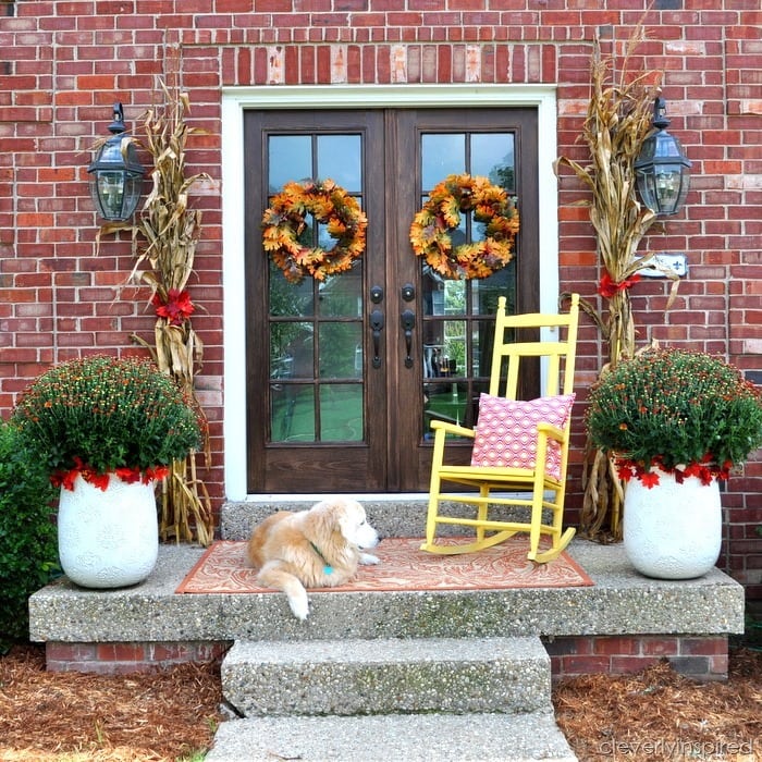 fall festive front porch decor