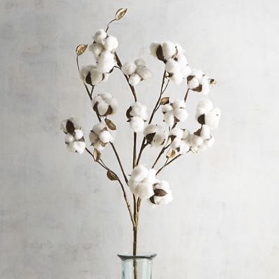 fall cotton stem floral decor