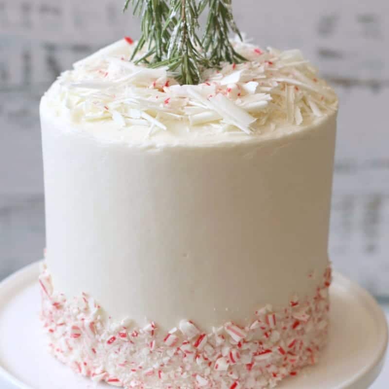 How to Make White Peppermint Holiday Cake