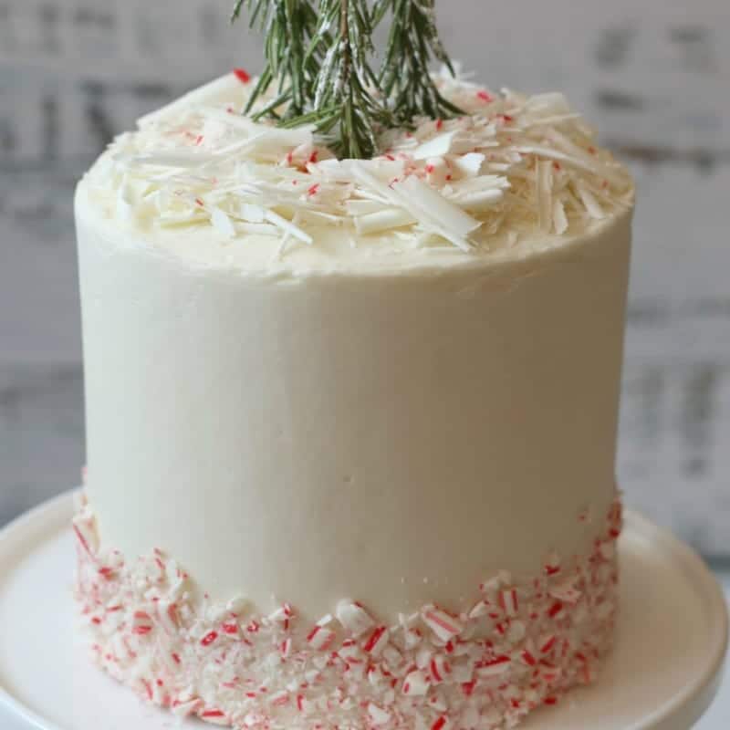 How to Make White Peppermint Holiday Cake