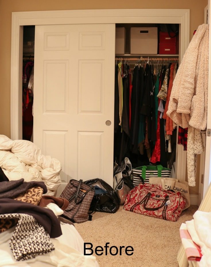 unorganized closets before shot