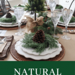 natural christmas table decor