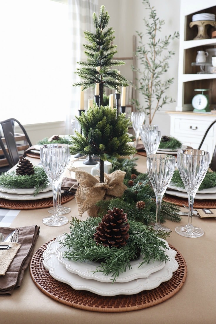 How to Set a Beautiful Natural Christmas Table The Design Twins Blog