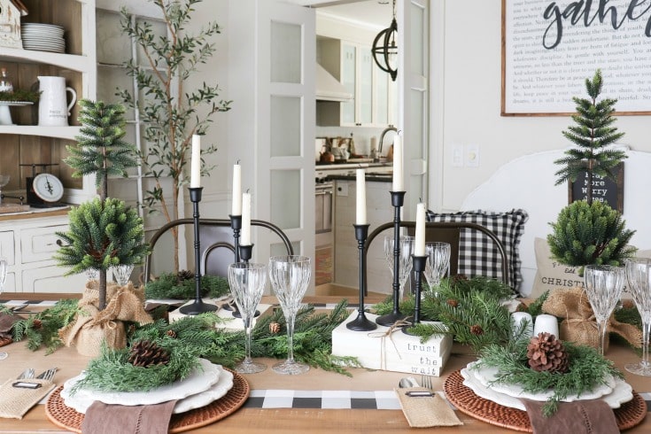 How To Set A Beautiful Natural Table The Design Twins Blog Beautiful Natural Table, Natural Xmas Table Settings