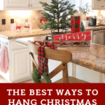 holiday kitchen cabinet wreaths DIY
