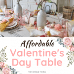 affordable and elegant valentine's day table with pink flowers