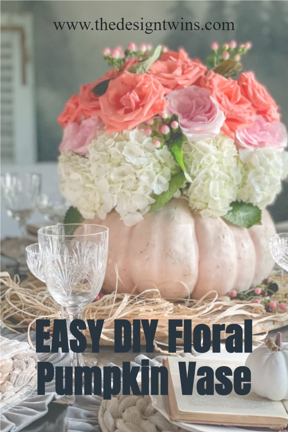 How to Make Easy DIY Floral Pumpkin Vase for Spectacular Centerpiece