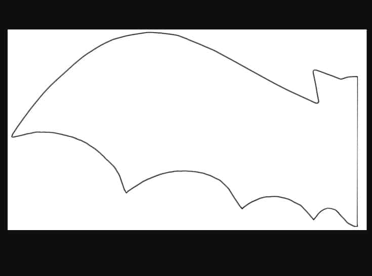 Halloween paper bat template