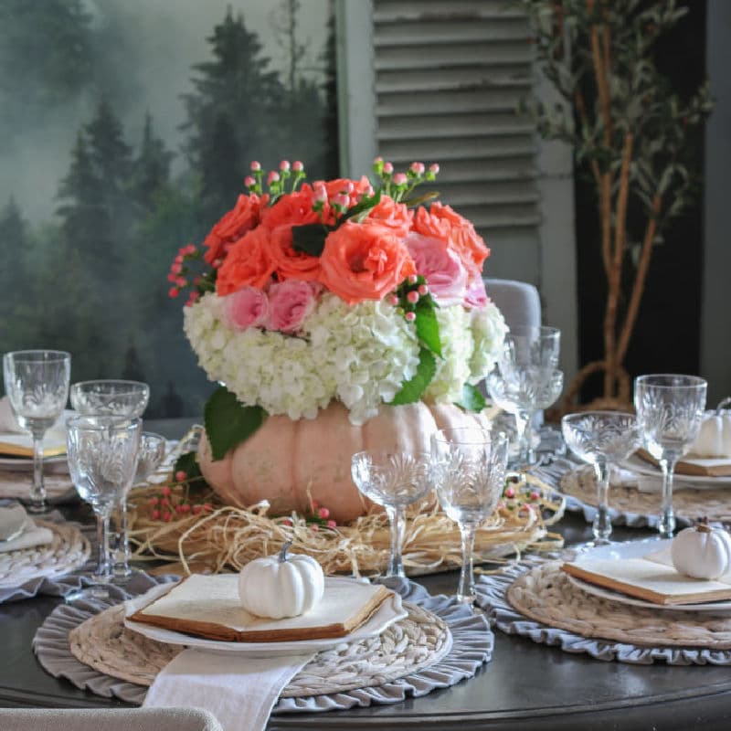 How to Make Easy DIY Floral Pumpkin Vase for Spectacular Centerpiece