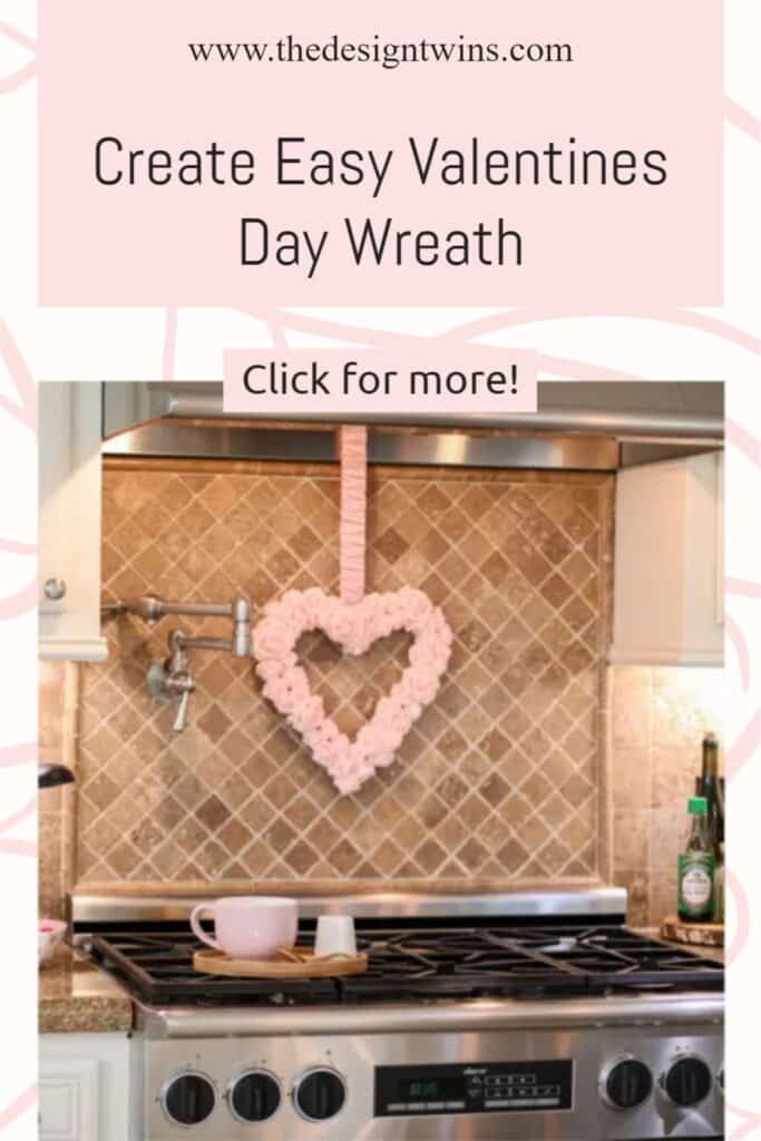 heart shaped rose valentines wreath easy DIY craft project