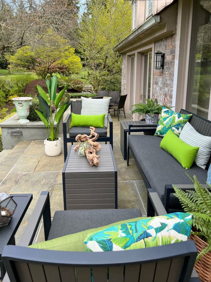 pops of color add new fresh look to existing furniture in outdoor patio
