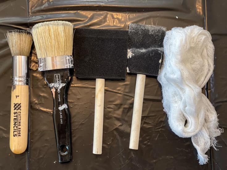 tools used for creating faux stone pumpkin look
