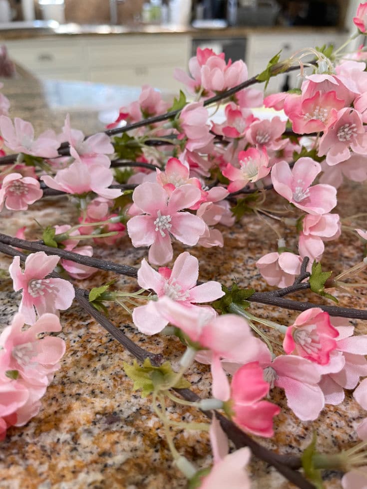 These faux cherry blossoms are part of supplies for DIY project